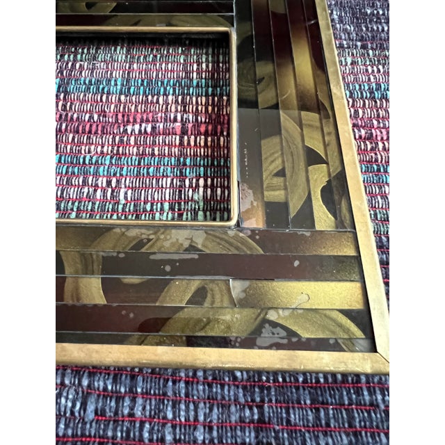 Green Brass & Glass Mosaic Frame For Sale - Image 8 of 9