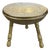 Early Middle Eastern Etched and Pierced Brass Three Leg Trim Pod Footstool For Sale