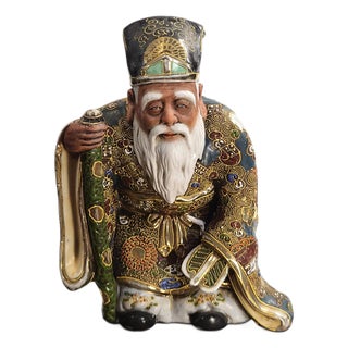 Unknown, Kutani Figure of Jurojin God of Longevity, 1800s, Ceramic For Sale