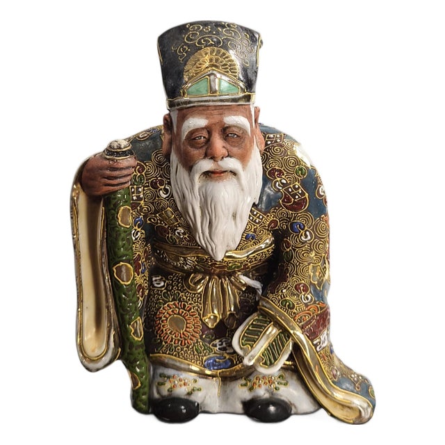 Unknown, Kutani Figure of Jurojin God of Longevity, 1800s, Ceramic For Sale