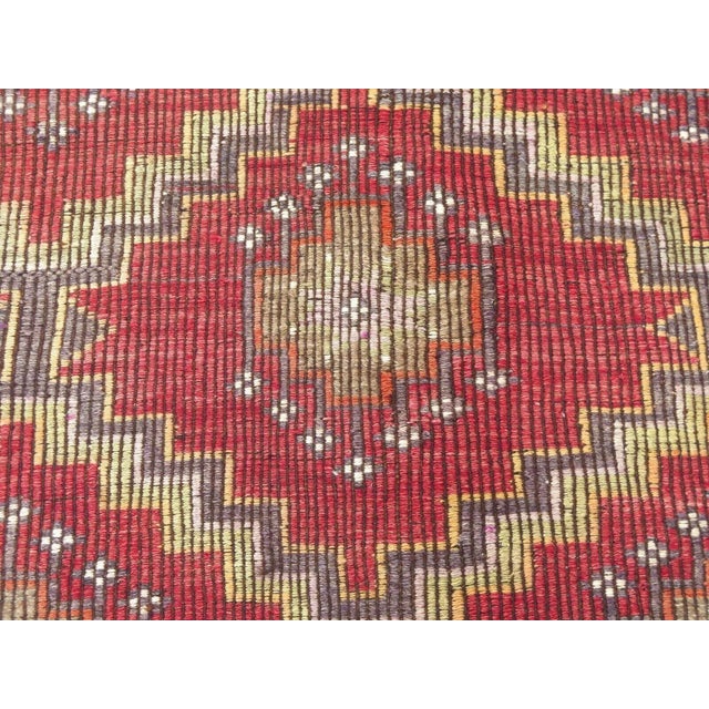 Textile 1960s Nomadic Embroidered Kilim - 69" X 130" For Sale - Image 7 of 12