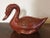 Orange Antique Chinese Red Orange Lacquer Carved Wood Duck Goose Box For Sale - Image 8 of 11