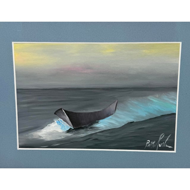 Contemporary Contemporary Framed Oil on Board Seascape “Solidarity Boat” Artist Signed Ecuador For Sale - Image 3 of 12