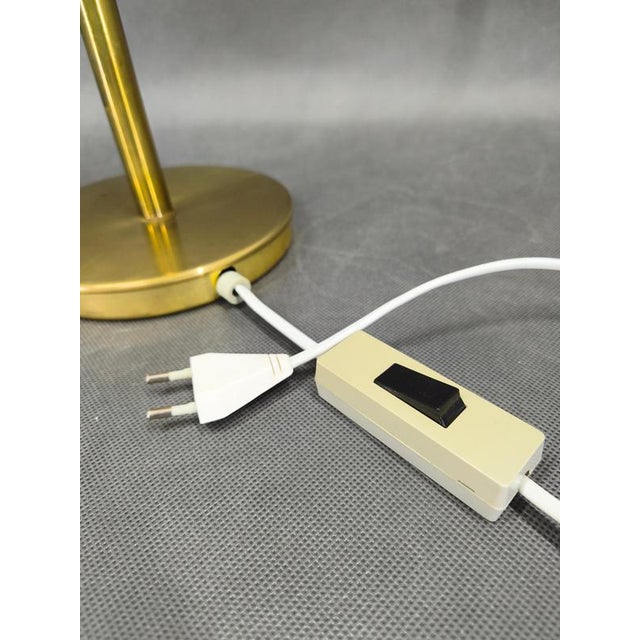 Gold Space Age Glass Table Lamp from Kamenický Šenov, 1970s For Sale - Image 8 of 11