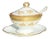 Vintage Richard Ginori Italy Torino Gold Encrusted Mustard Pot For Sale