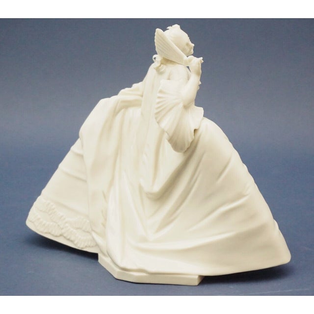 19th Century Porcelain Figurine Sculpture Lady with Fan by Nymphenburg Model by Antonio Bustelli, Germany, 1800s For Sale - Image 6 of 18