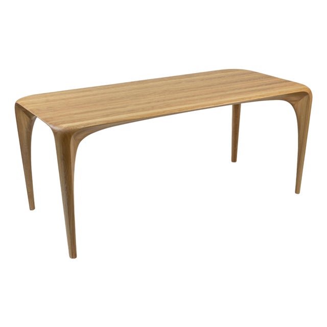 Oak Table Spline by Maxime Goléo For Sale