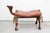 Vintage Egyptian Camel Saddle Stool in Leather and Wood, 1950s For Sale - Image 10 of 11