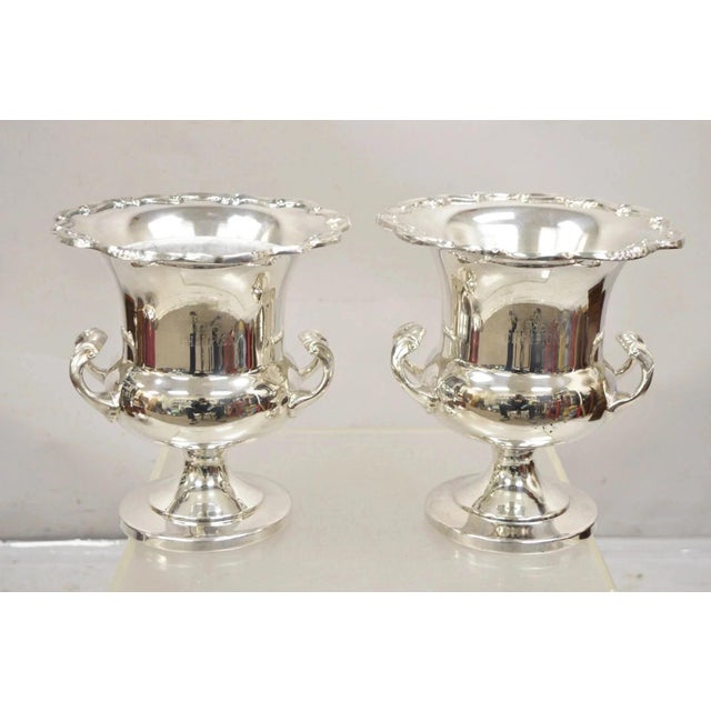 Vintage Njpha 1988 Champion Silver Plate Trophy Cup Champagne Chiller Ice Bucket For Sale - Image 10 of 12