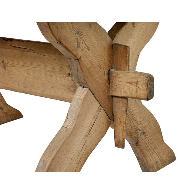 Wood Antique Swedish Pine Kitchen Table, 1840 For Sale - Image 7 of 12