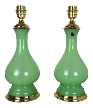 Mid-Century Opaline Murano Glass Table Lamps from Cenedese Vetri, Set of 2