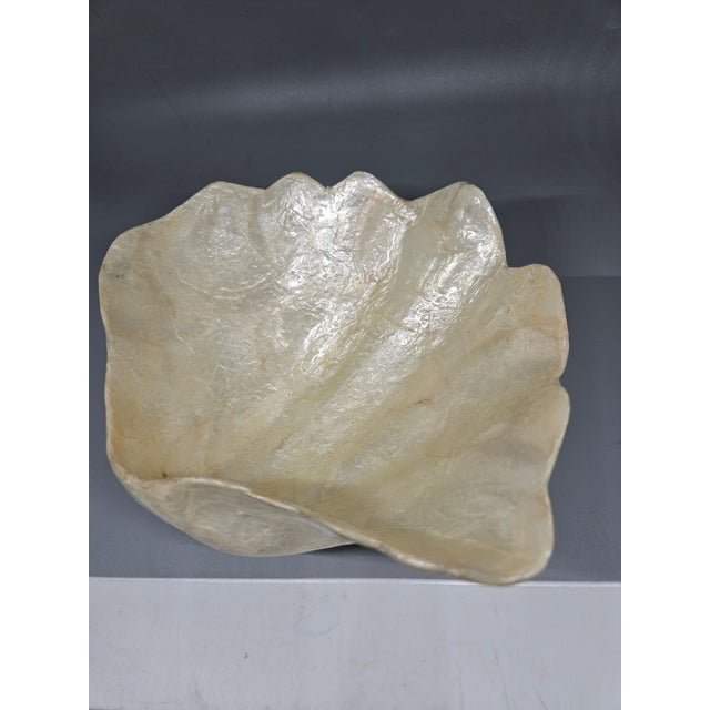 Rustic European Vintage Capiz Shell Bowl For Sale - Image 3 of 3