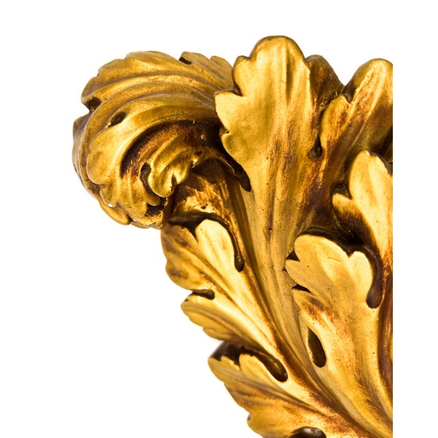 Metal Vintage Italian Style Gold Gilt Plaster Wall Pocket by New Art Studio, 1966 - Hollywood Regency, Mid-Century, Old World Charm For Sale - Image 7 of 10