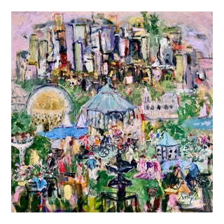 The Magic of Central Park-Nyc Original Panting Alive With Movement, Light and Nyc For Sale