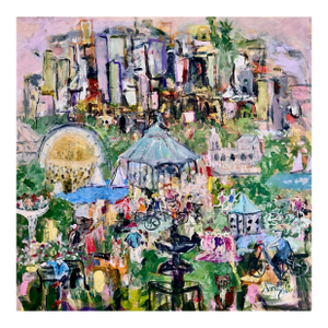 The Magic of Central Park-Nyc Original Panting Alive With Movement, Light and Nyc