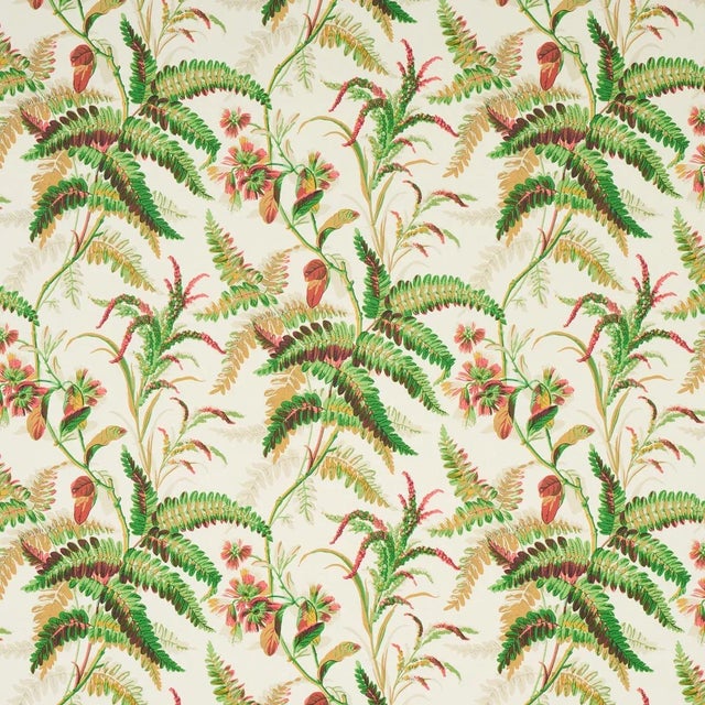 Sample - Schumacher Myers Fern Wallpaper in Document For Sale
