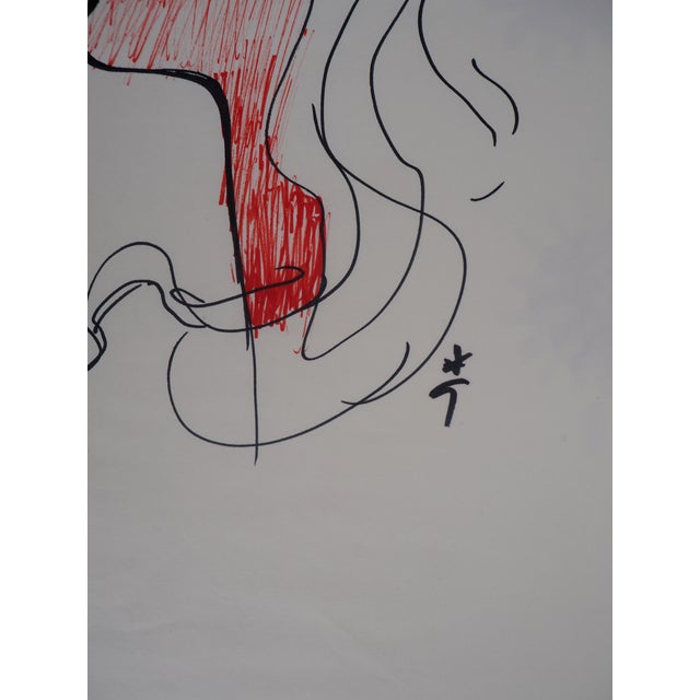 René Gruau - Female face - Drawing signed in pencil For Sale - Image 4 of 7