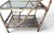 Beige Coastal Mid Century Modern Bamboo Rattan Bar Cart For Sale - Image 8 of 11