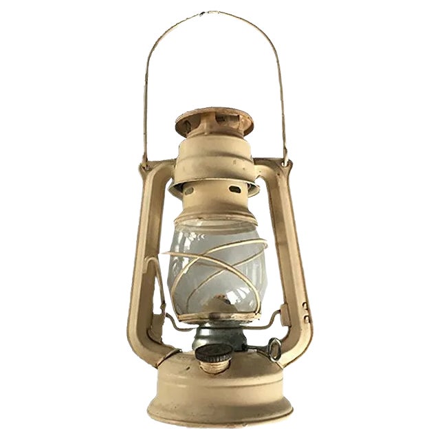 Czech Metal Meva Oil Lantern Lamp For Sale