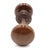 Mid 20th Century Antique Brown Ceramic Passage Door Knob Set With Keyhole Cover For Sale - Image 5 of 7