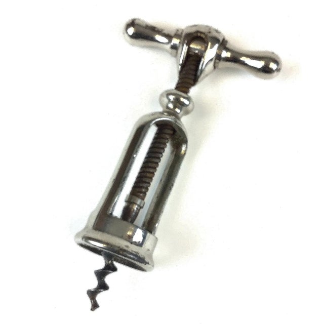 Vintage 1930s Silver Plate French Wine Corkscrew For Sale In Portland, ME - Image 6 of 6