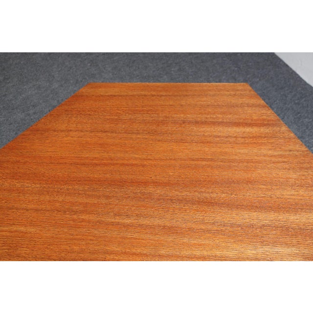 Italian Modernist Walnut and Iron Hexagonal Coffee Table by Gio Point for Isa For Sale - Image 10 of 12