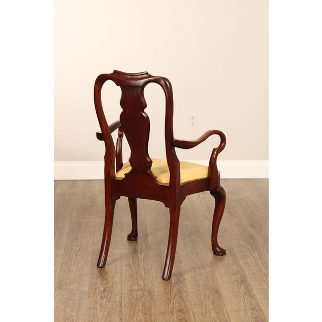 Queen Anne Style Vintage Mahogany Armchair For Sale - Image 12 of 12