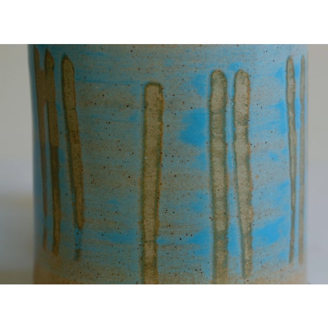 Wood 1960s Gordon and Jane Martz Table Lamp M41 for Marshall Studios Gray White Blue For Sale - Image 7 of 8