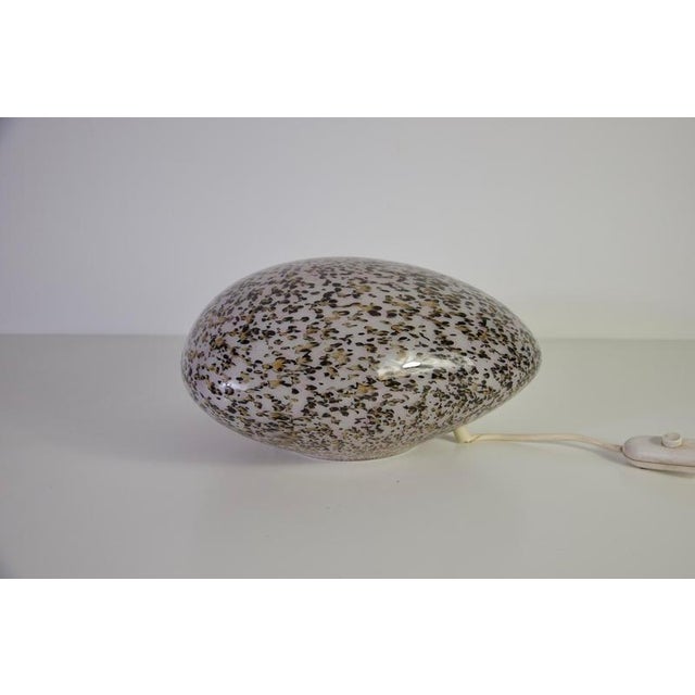 Stone Shaped Glass Table Lamp, Germany, 1970s For Sale - Image 3 of 14