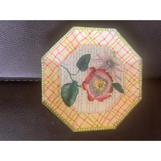 John Derrian Decoupage Glass Plates For Sale - Image 4 of 5