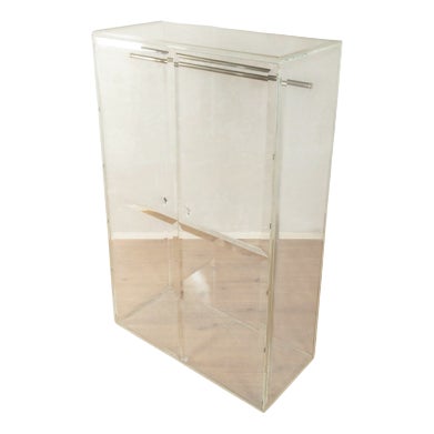 Vintage Acrylic Wardrobe, 1980s For Sale