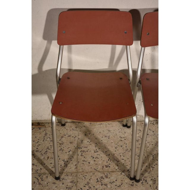 Italian Pink Formica & Aluminium Chair, 1950s For Sale - Image 4 of 18