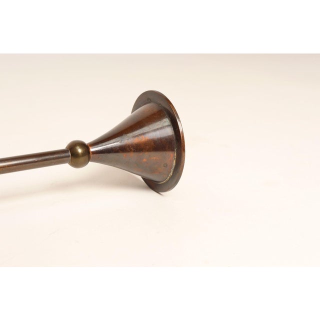Set of Three Memphis-Style Vintage Graduated Brass Candlesticks by Rosenthal Netter For Sale - Image 9 of 14
