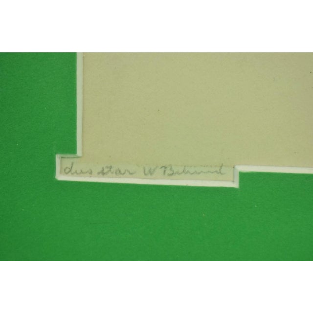 Mid 20th Century Mid 20th Century Paul Desmond Brown Polo Player Watercolor For Sale - Image 5 of 5