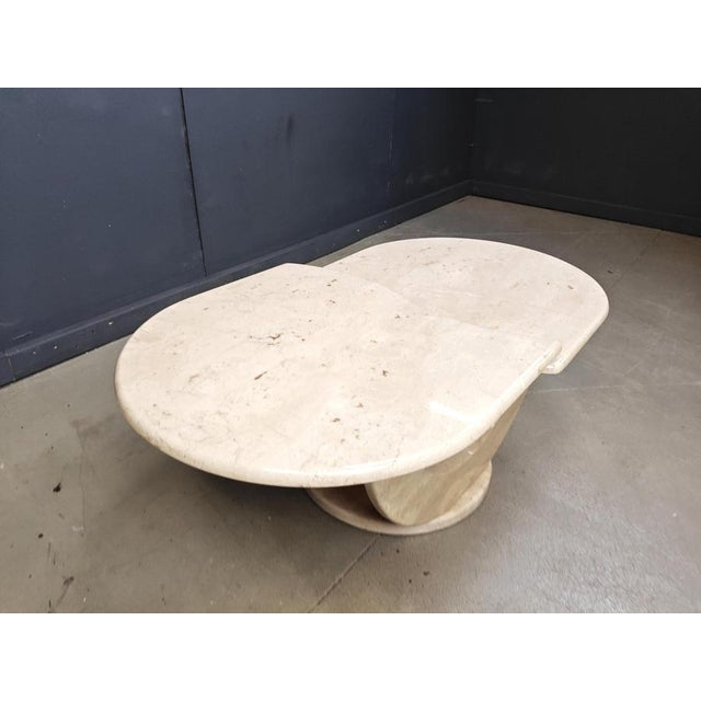 Vintage Travertine 2-Tier Coffee Table, 1970s For Sale - Image 6 of 12