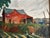 Antique Impressionist Oil Painting of Farm Plantation by Grace Edwards For Sale - Image 4 of 12