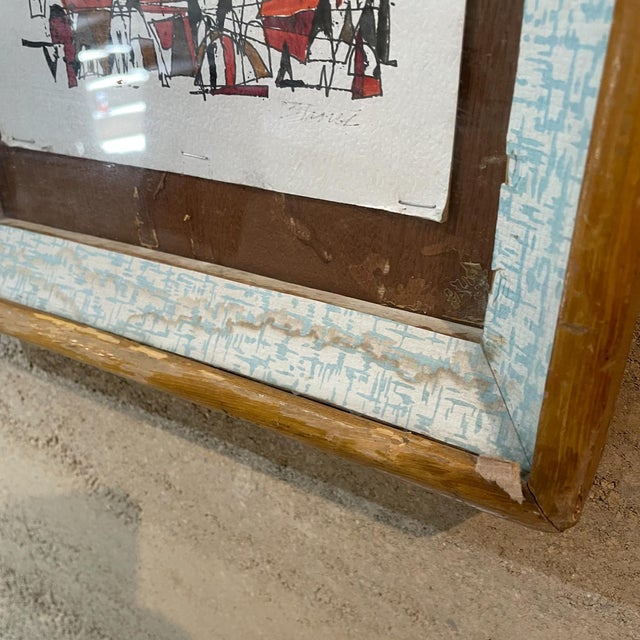 1970s Modernist Mexican Style Abstract Ink Drawing on Paper For Sale In San Diego - Image 6 of 12