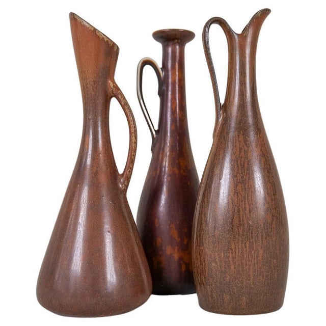 Mid-Century Ceramic Vases by Gunnar Nylund for Rörstrand, 1950s, Set of 3 For Sale - Image 17 of 17