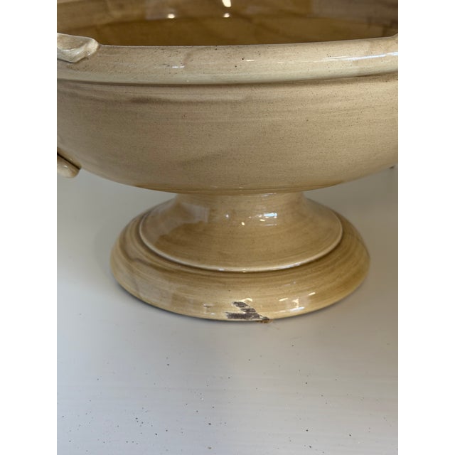 Late 20th Century Large Handcrafted Ceramic Pedestal Compote For Sale - Image 4 of 16