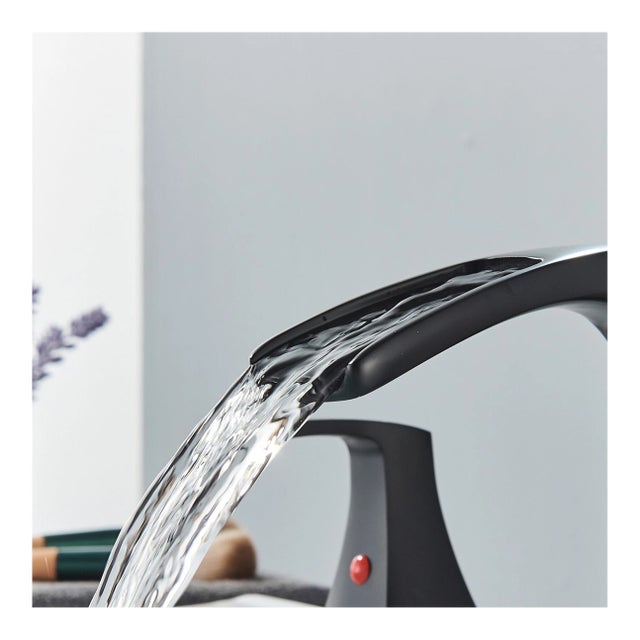 3 Hole Widespread Bathroom Sink Faucet Black 2-Handle Vanity Basin Mixer W/Drain For Sale