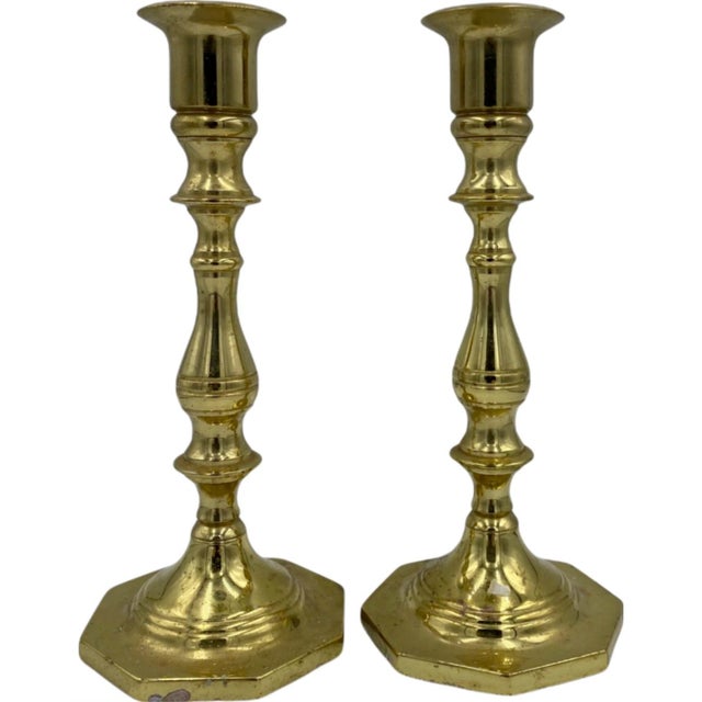 Vintage Baldwin Forged in America Brass Candlesticks- a Pair For Sale In Washington DC - Image 6 of 12