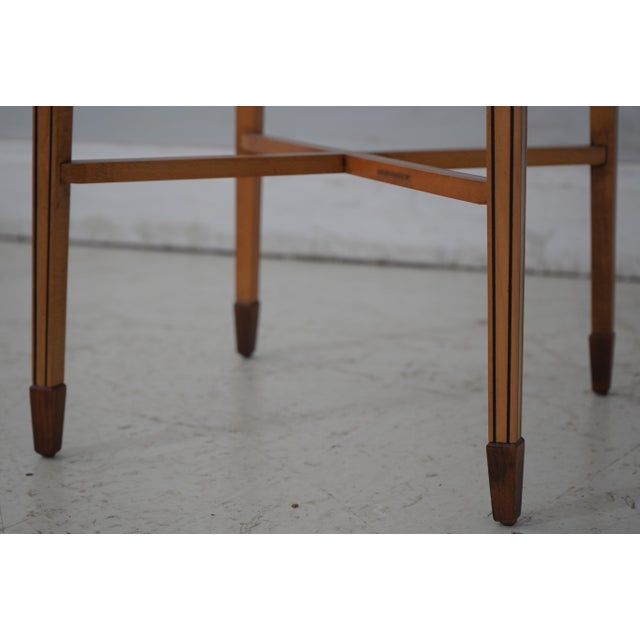 Baker Adam Style Satinwood Inlaid Occasional Table For Sale In Philadelphia - Image 6 of 12
