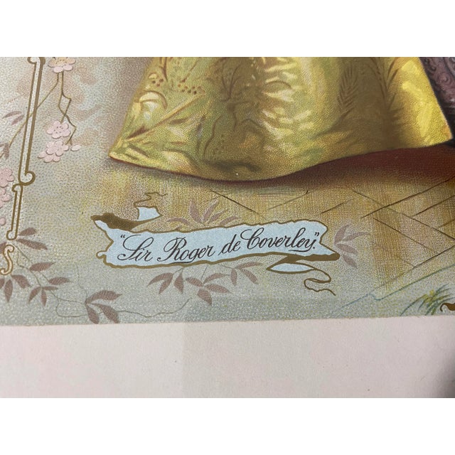 Antique Lithograph "Sir Roger De Coverley" English Dance For Sale - Image 4 of 11
