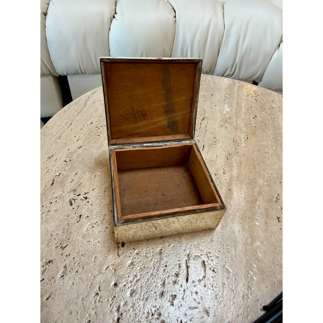 Vintage Italian Hammered Brass Decorative Box For Sale - Image 4 of 8