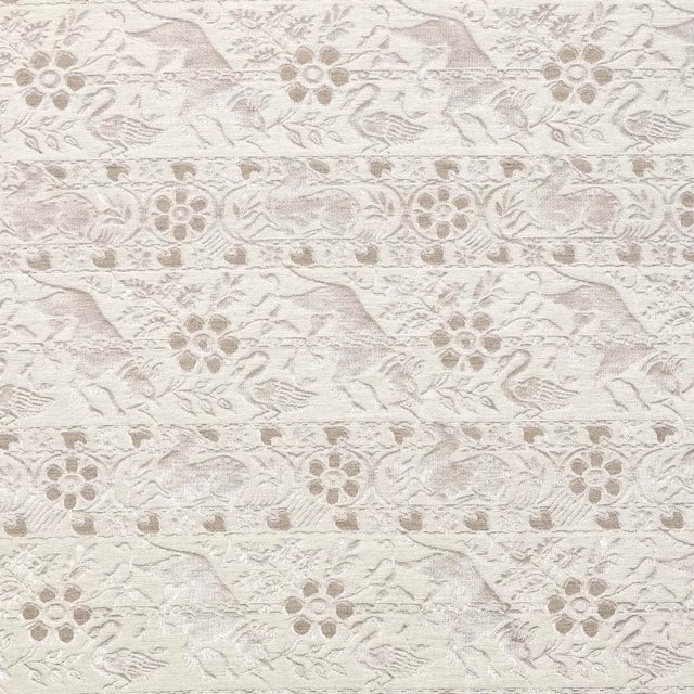 Contemporary Schumacher Animali Fabric In Stone For Sale - Image 3 of 4