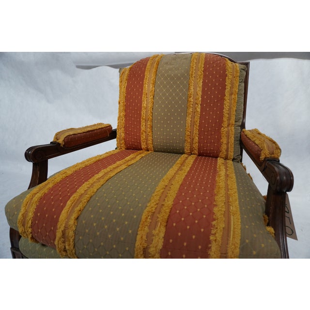 Green 1990s William Switzer Louis XVI Continental Upholstered Armchair For Sale - Image 8 of 18