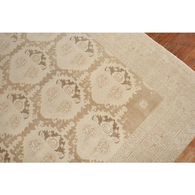 Mid 20th Century Vintage Brown Persian Tabriz - 6'7" x 9'4" For Sale - Image 5 of 6