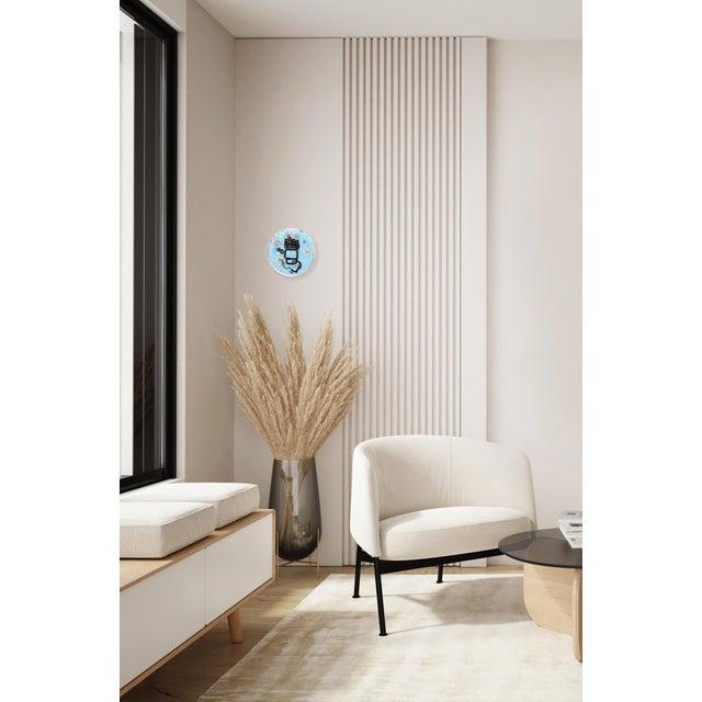 EchoLayer: Robo Hand - Light Blue Expressionist Abstract Layered Original Artwork by Soren Grau For Sale - Image 9 of 10