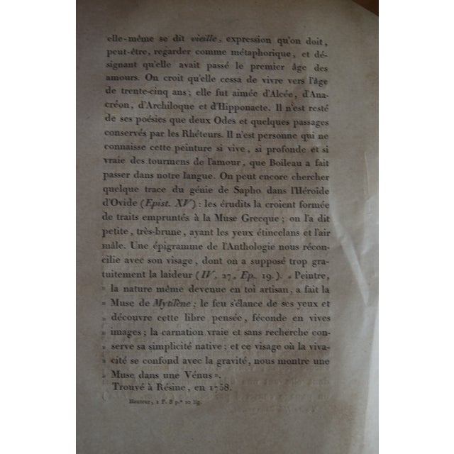 Black 1805 Tommaso Piroli Engraving of Sappho – Antiquités D’Herculanum, Plate XXIV For Sale - Image 8 of 8