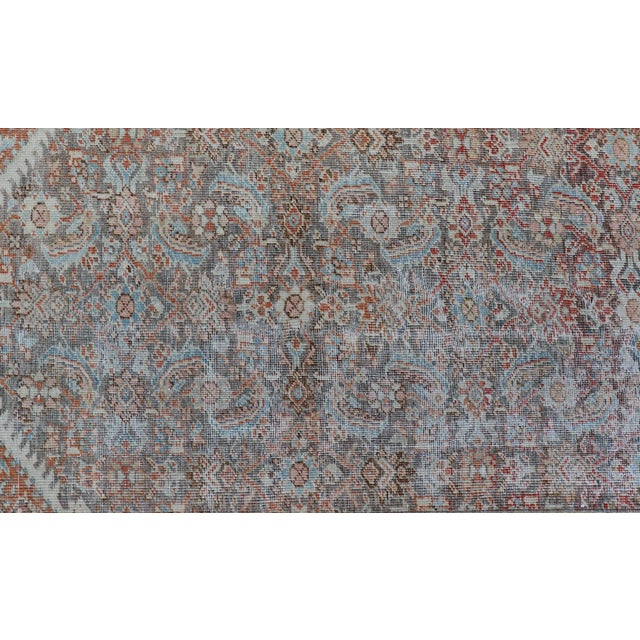 Antique Hand-Knotted Persian Hamadan Runner With Large Medallion Design 2'10 X 12'10 For Sale - Image 10 of 15